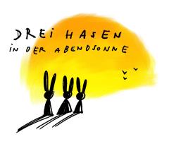 Drei Hasen In Der Abendsonne